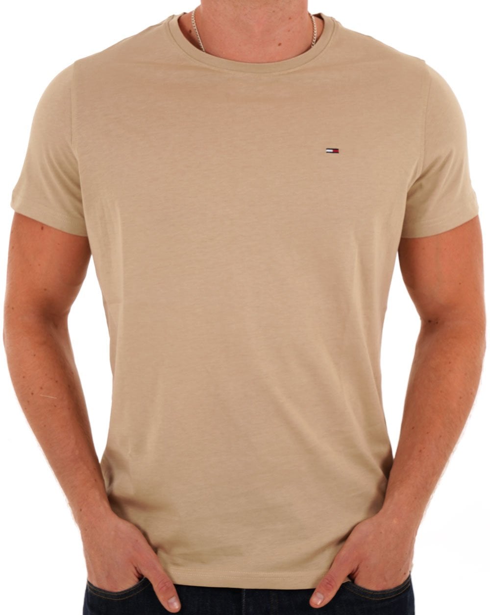 Tommy Jeans – Slim Fit T-Shirt in Silbrig