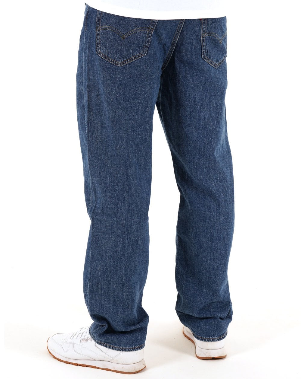 Levi's – 568 – Lockere, gerade geschnittene, leichte Jeans in mittlerem Indigoblau