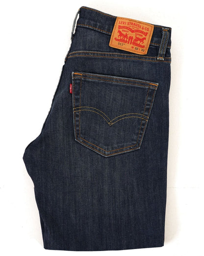 Levi's – 511 – Slim Fit-Stretchjeans in dunklem Indigo