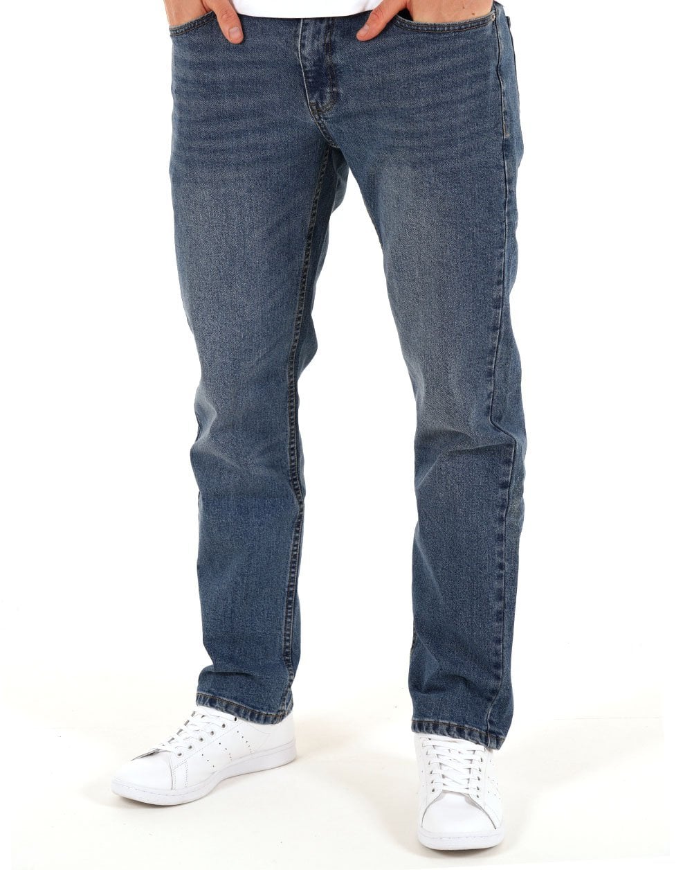 Farah Elm Regular Stretch Jeans Worn Indigo