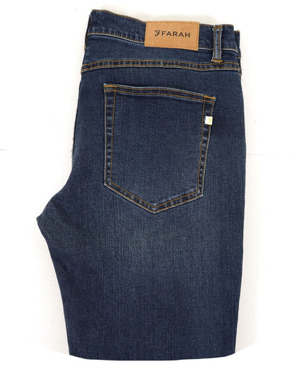 Farah Drake Slim Fit Jeans Mittelblau
