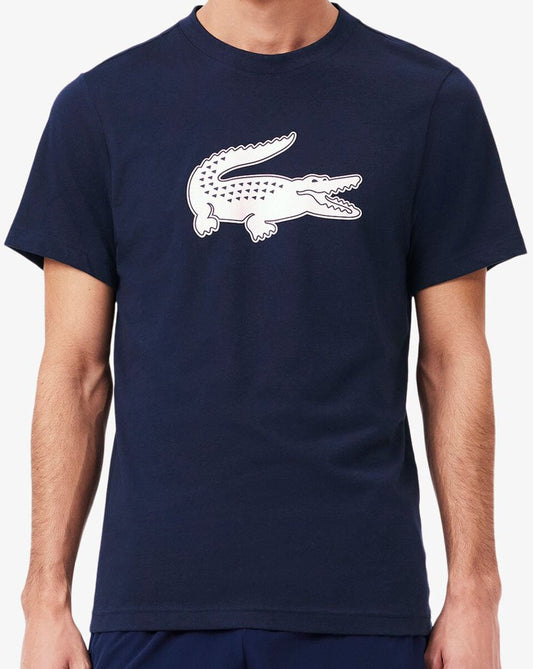 Lacoste Sport Logo T-Shirt Marineblau/Weiß