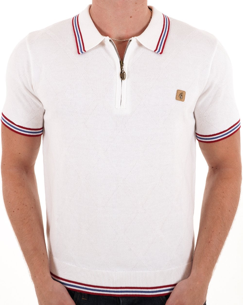 Gabicci Vintage Moore Strickpolo Weiß