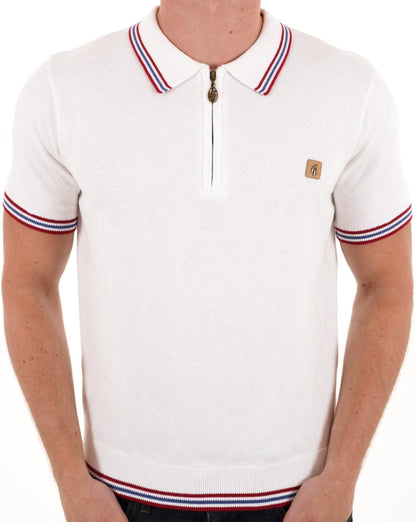 Gabicci Vintage Moore Strickpolo Weiß