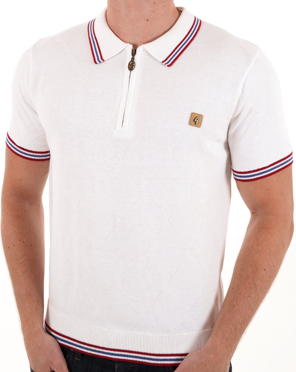 Gabicci Vintage Moore Strickpolo Weiß