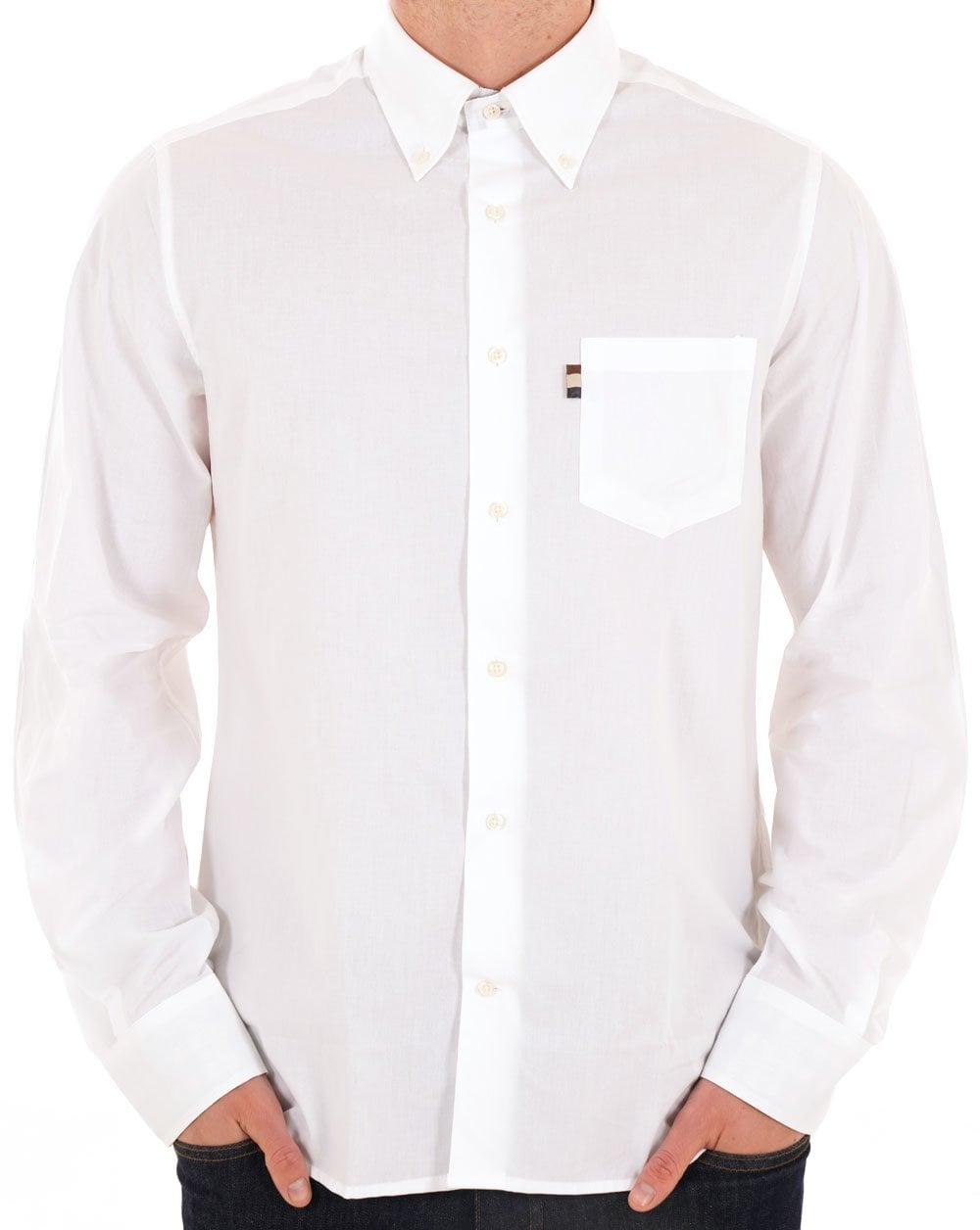 Aquascutum Button Down Oxford Shirt White