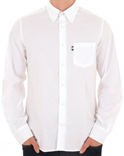 Aquascutum Button-Down-Oxford-Hemd Optic White