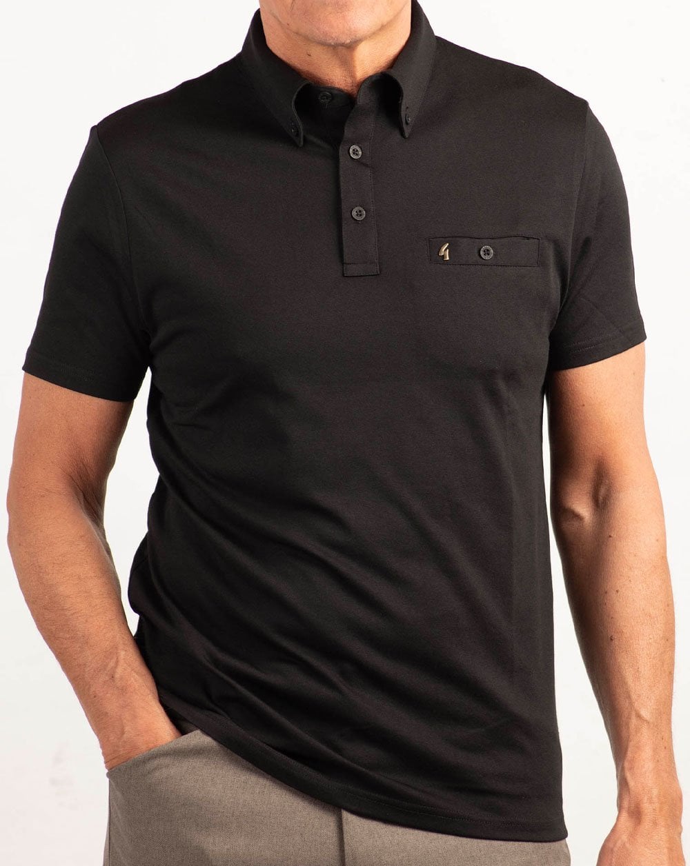 Gabicci Vintage Poloshirt Schwarz