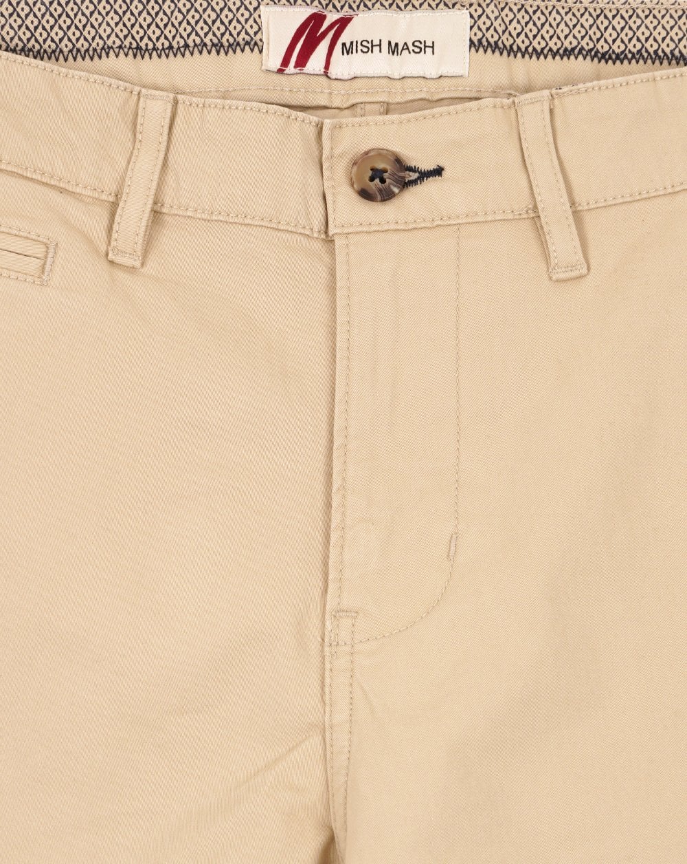 Mischmaschige Chino-Shorts Stein