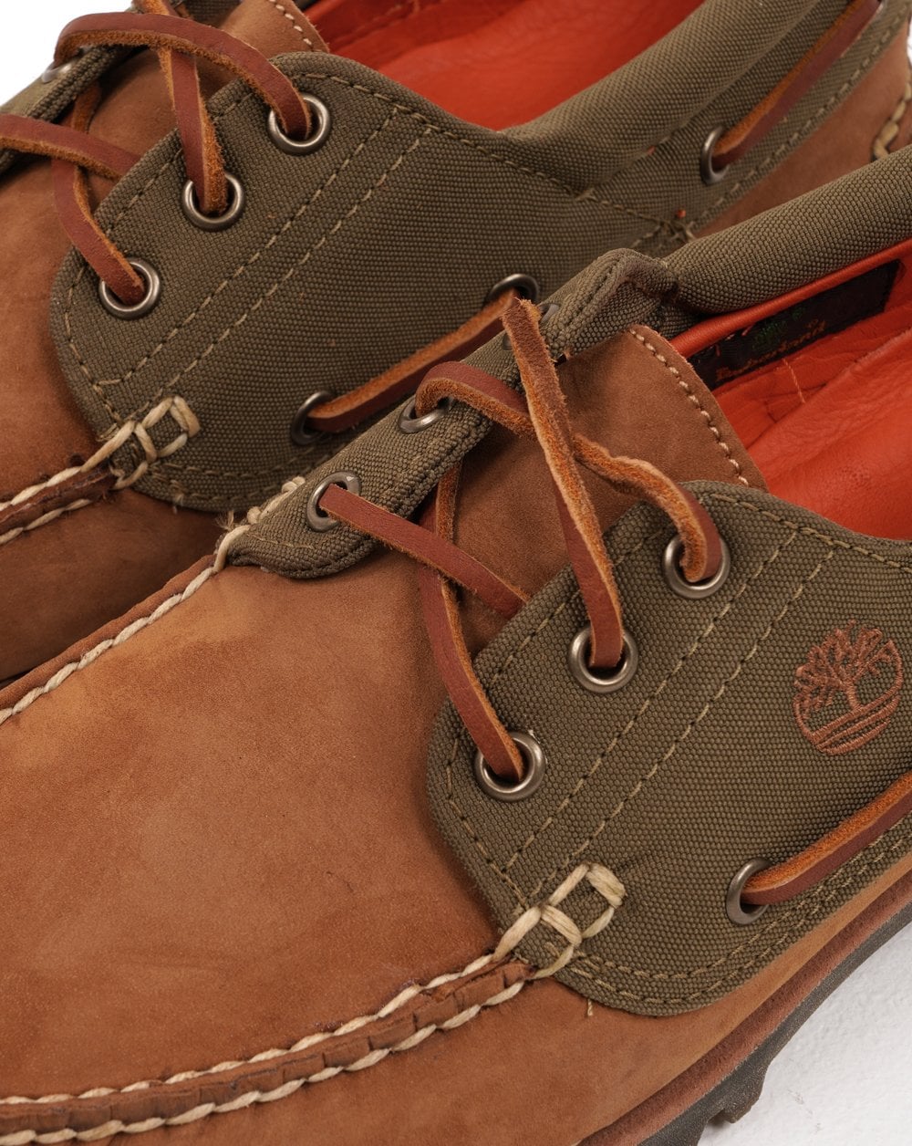 Timberland Authentics 3-Ösen-Bootsschuhe Mittelbraun Nubuk