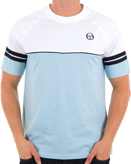 Sergio Tacchini Sergio Tacchini Orion T-Shirt Himmelblau/Weiß