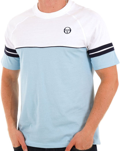 Sergio Tacchini Orion T-Shirt Himmelblau/Weiß