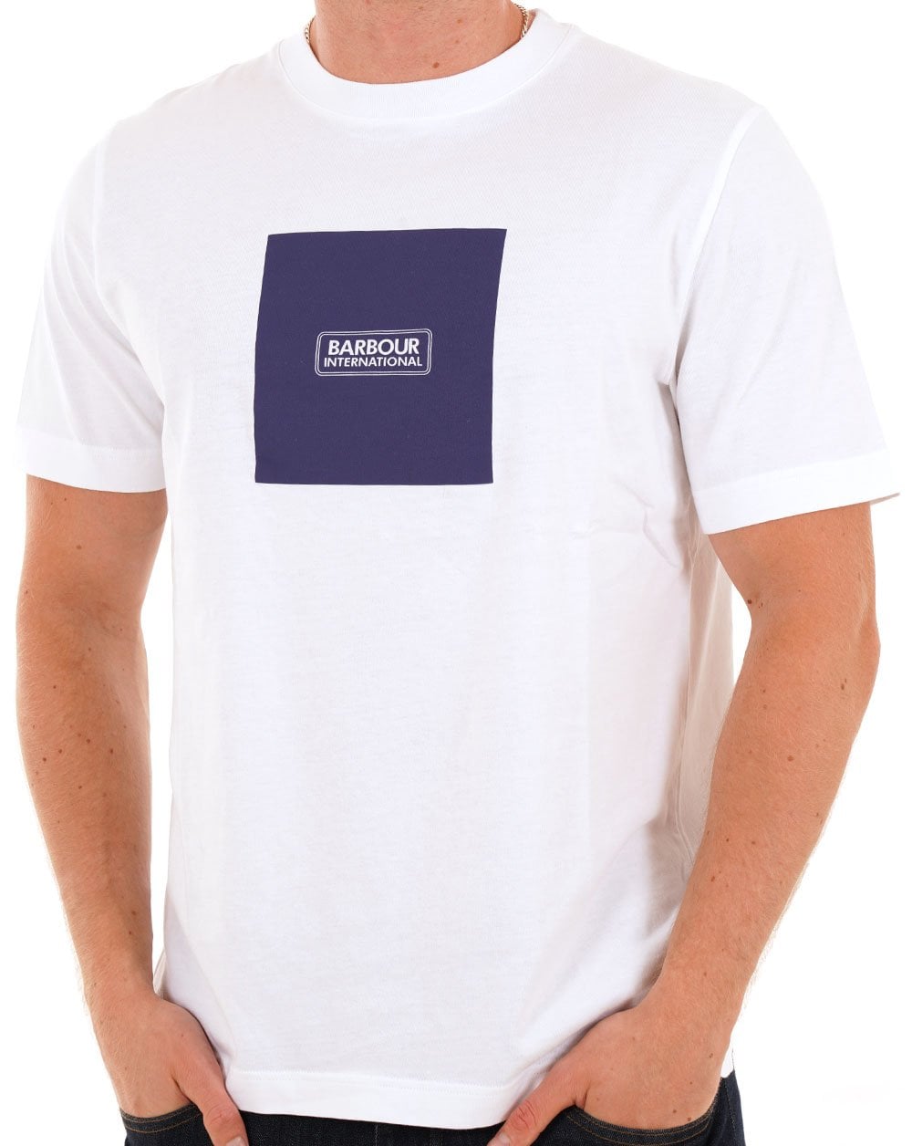 Barbour International Mass Graphic T-Shirt Weiß