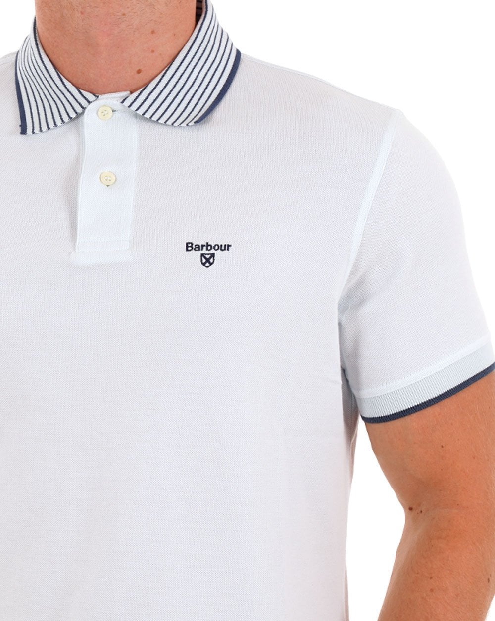 Barbour Denwick Poloshirt gebleichtes Blau