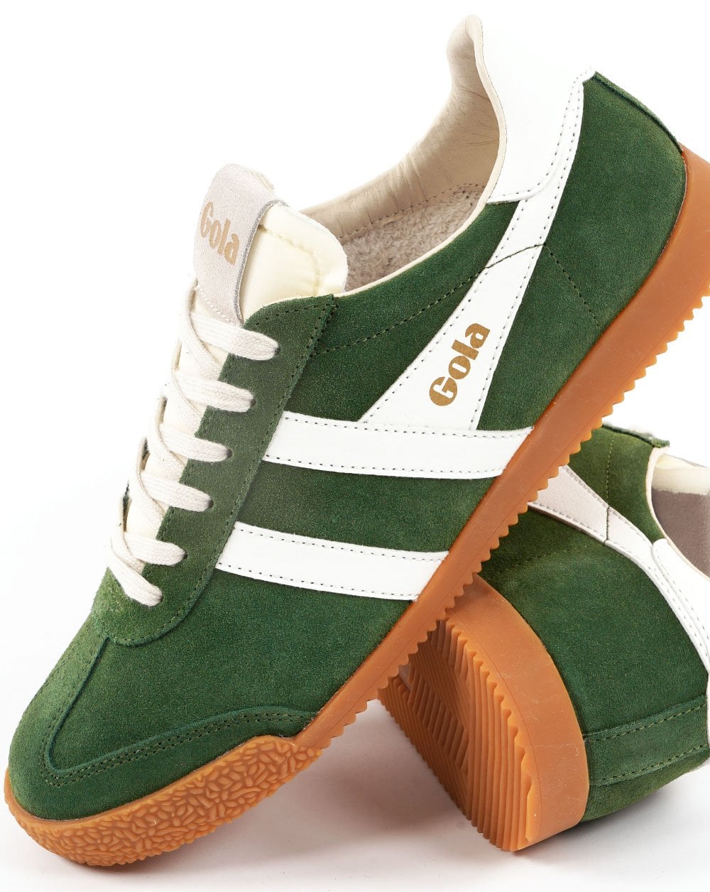 Gola Classics Damen Elan Sneakers Evergreen/Weiß