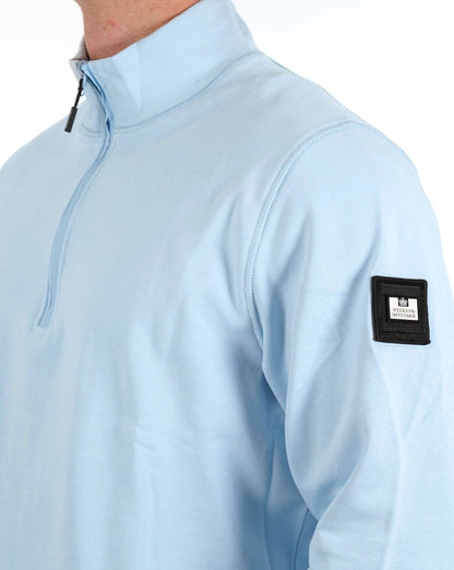 Weekend Offender Kraviz 1/2 Zip Sweat Himmelblau