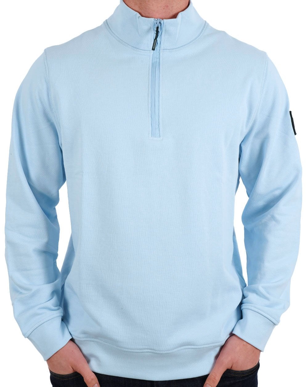 Weekend Offender Kraviz 1/2 Zip Sweat Himmelblau