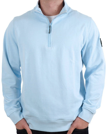Weekend Offender Kraviz 1/2 Zip Sweat Himmelblau