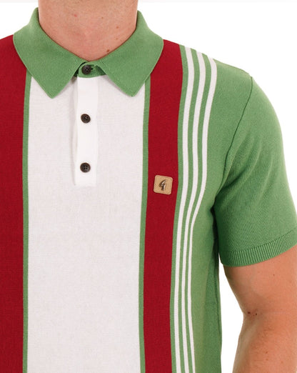 Gabicci Vintage Searle Gestricktes Poloshirt Verde