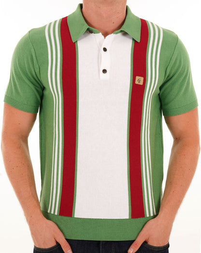 Gabicci Vintage Searle Gestricktes Poloshirt Verde