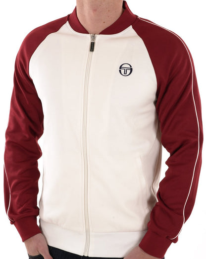 Sergio Tacchini Retro Track Top Ecru / Burgund