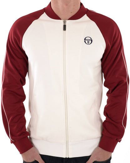 Sergio Tacchini Retro Track Top Ecru / Burgund