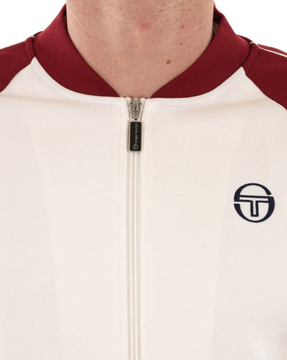 Sergio Tacchini Retro Track Top Ecru / Burgund