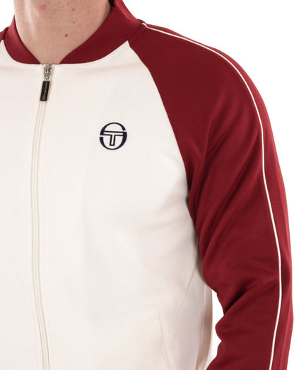 Sergio Tacchini Retro Track Top Ecru / Burgund