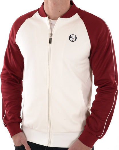 Sergio Tacchini Retro Track Top Ecru / Burgund