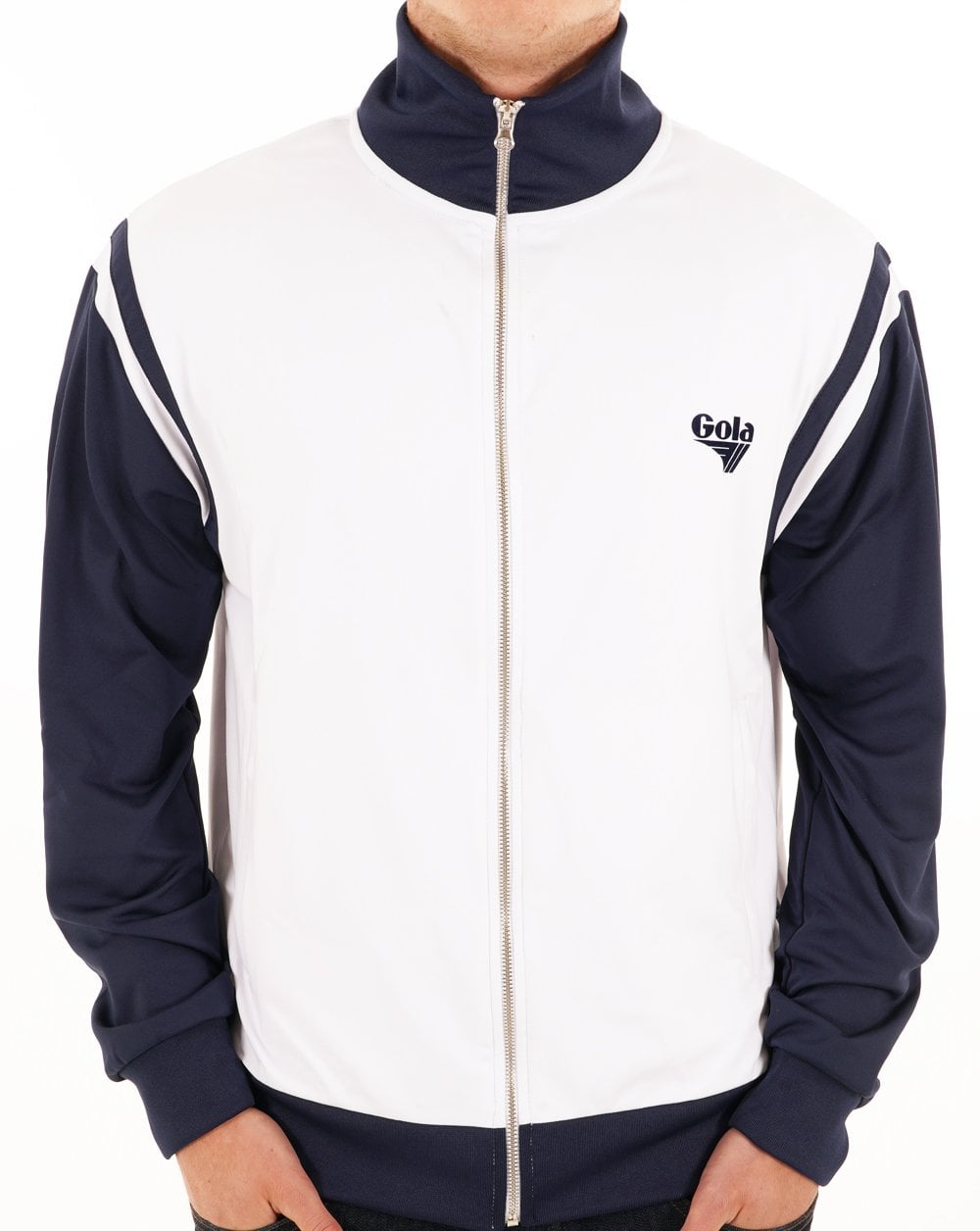 Gola Tricot Trainingsjacke Weiß/Marineblau