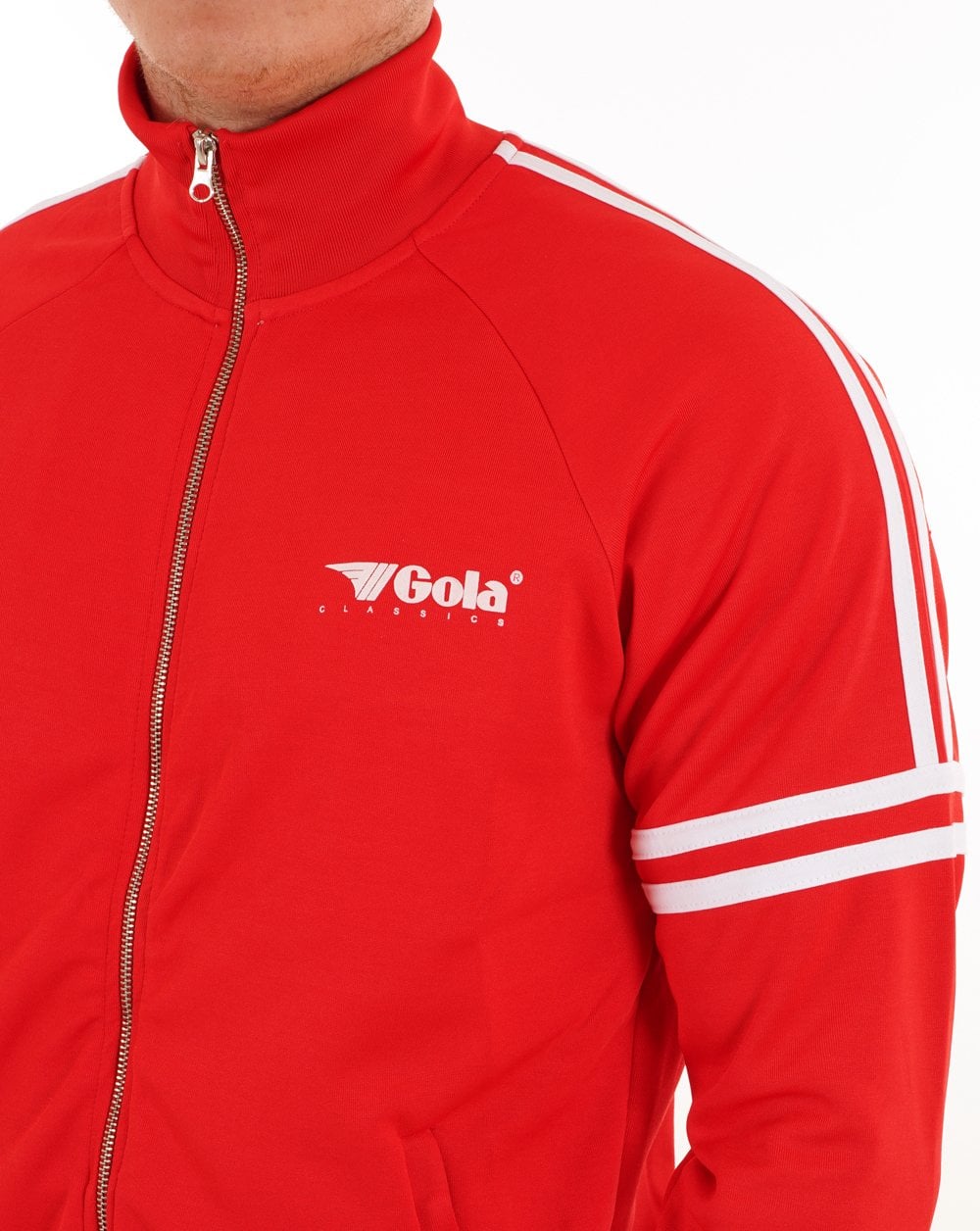 Gola – Trainingsoberteil mit Logo-Streifen in Rot