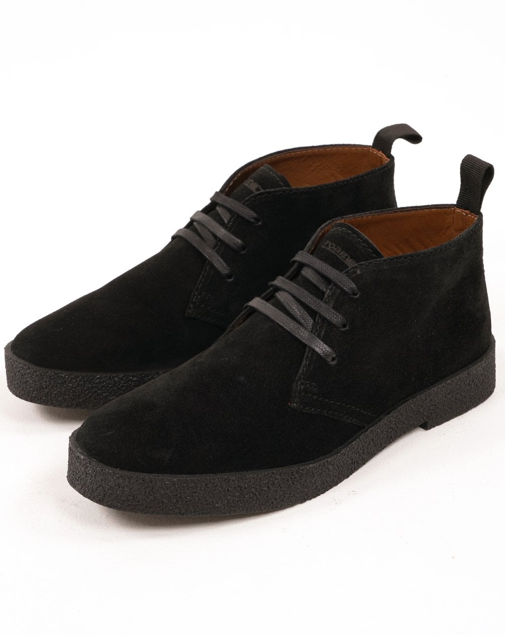 Roamers Revolver Wildlederstiefel Schwarz