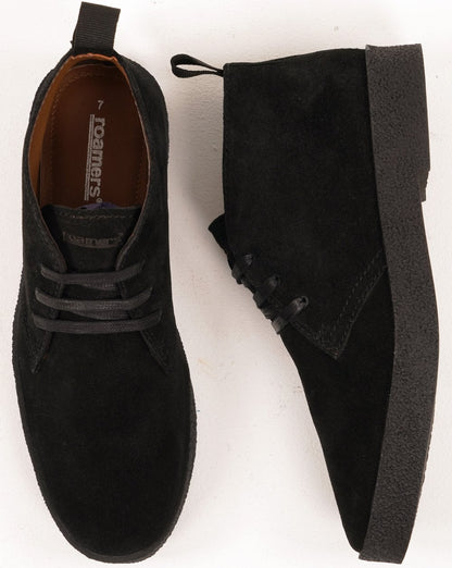 Roamers Revolver Wildlederstiefel Schwarz
