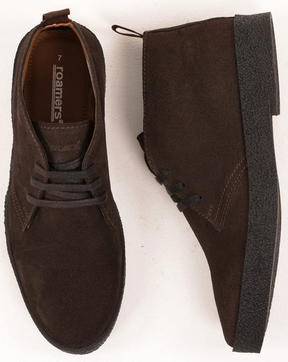 Roamers Revolver Wildlederstiefel Schokoladenbraun