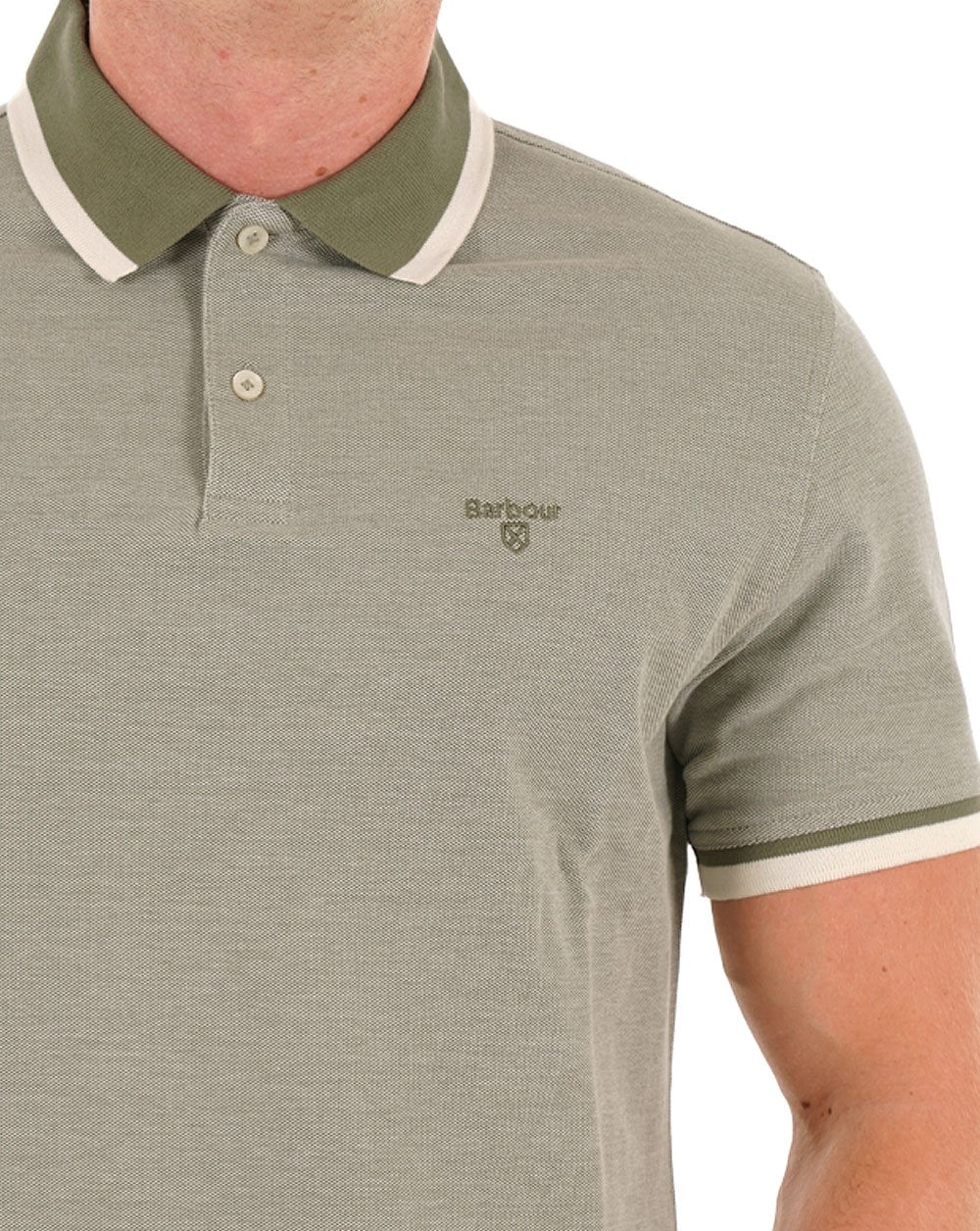 Barbour Barnard Poloshirt Helles Moos