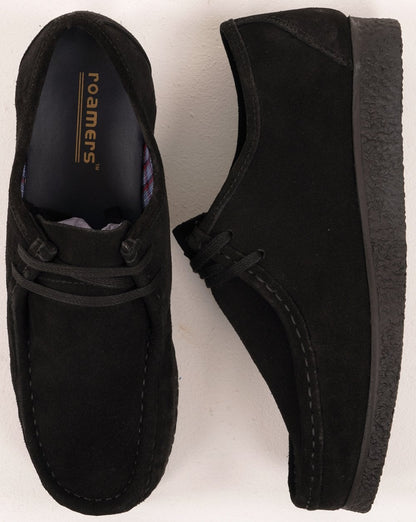 Roamers Brit Pop Wildlederschuhe Schwarz