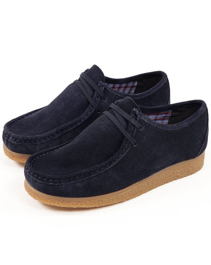 Roamers Brit Pop Wildlederschuhe Marineblau