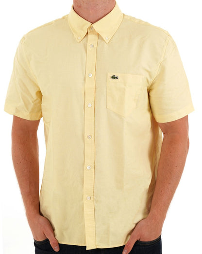 Lacoste Oxford Kurzarmhemd Gelb