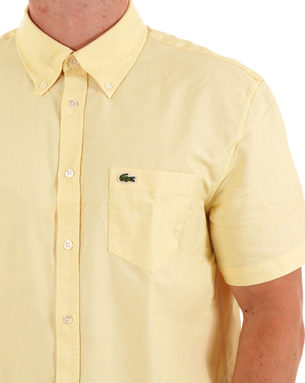 Lacoste Oxford Kurzarmhemd Gelb