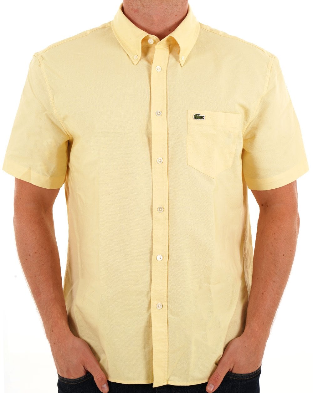 Lacoste Oxford Kurzarmhemd Gelb