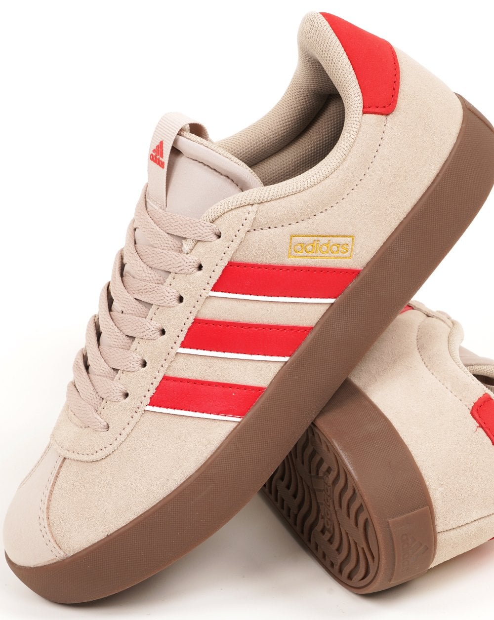 Adidas VL Court Sneaker Stone /Scarlet