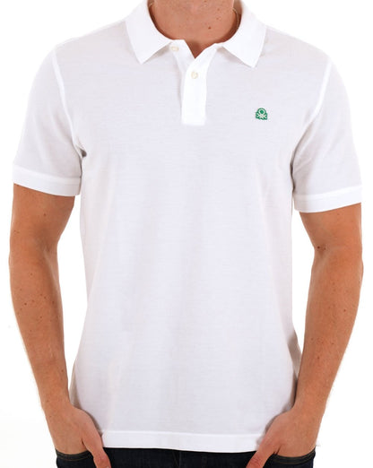 Benetton Poloshirt Weiß