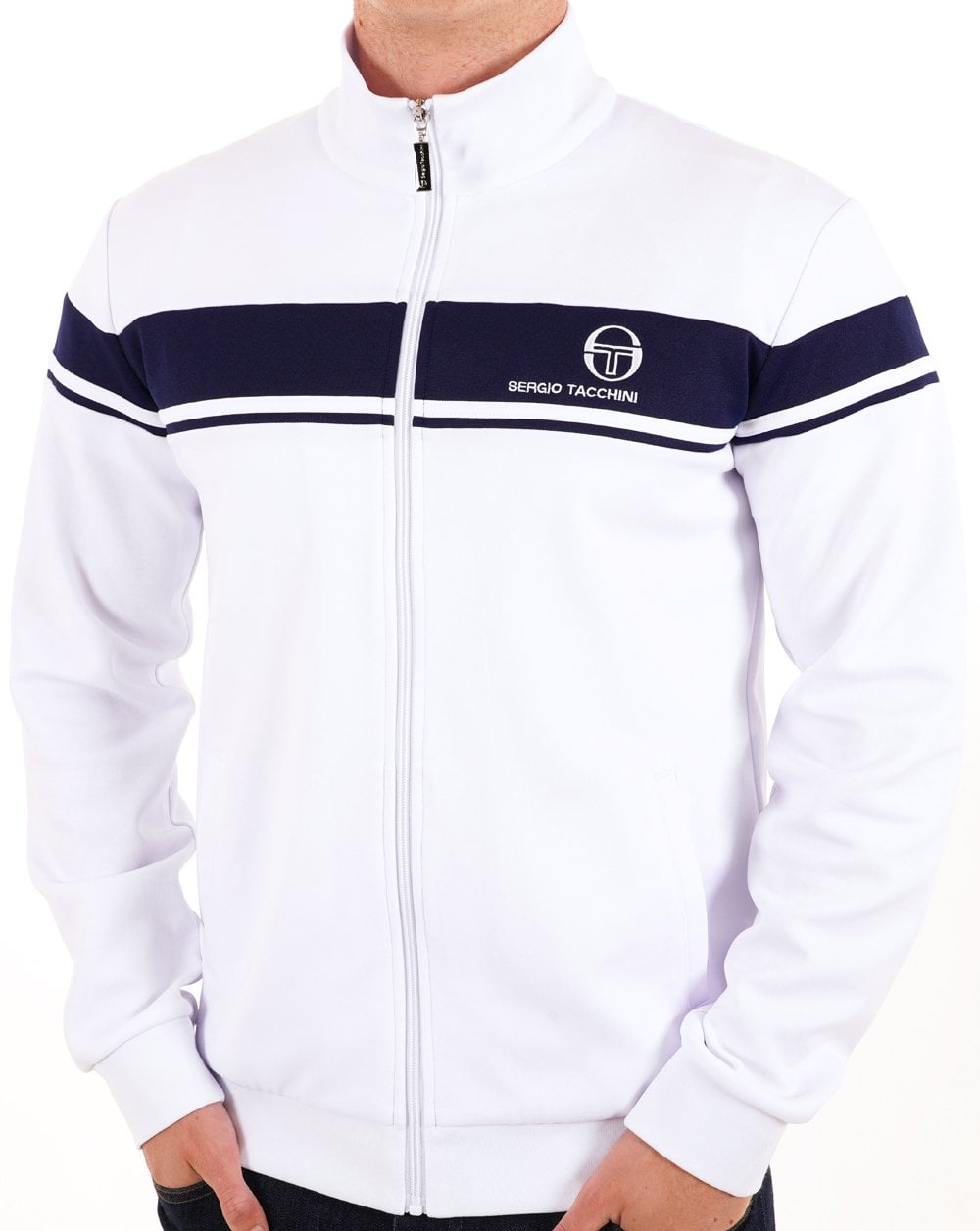 Sergio Tacchini Masters Track Top White Navy