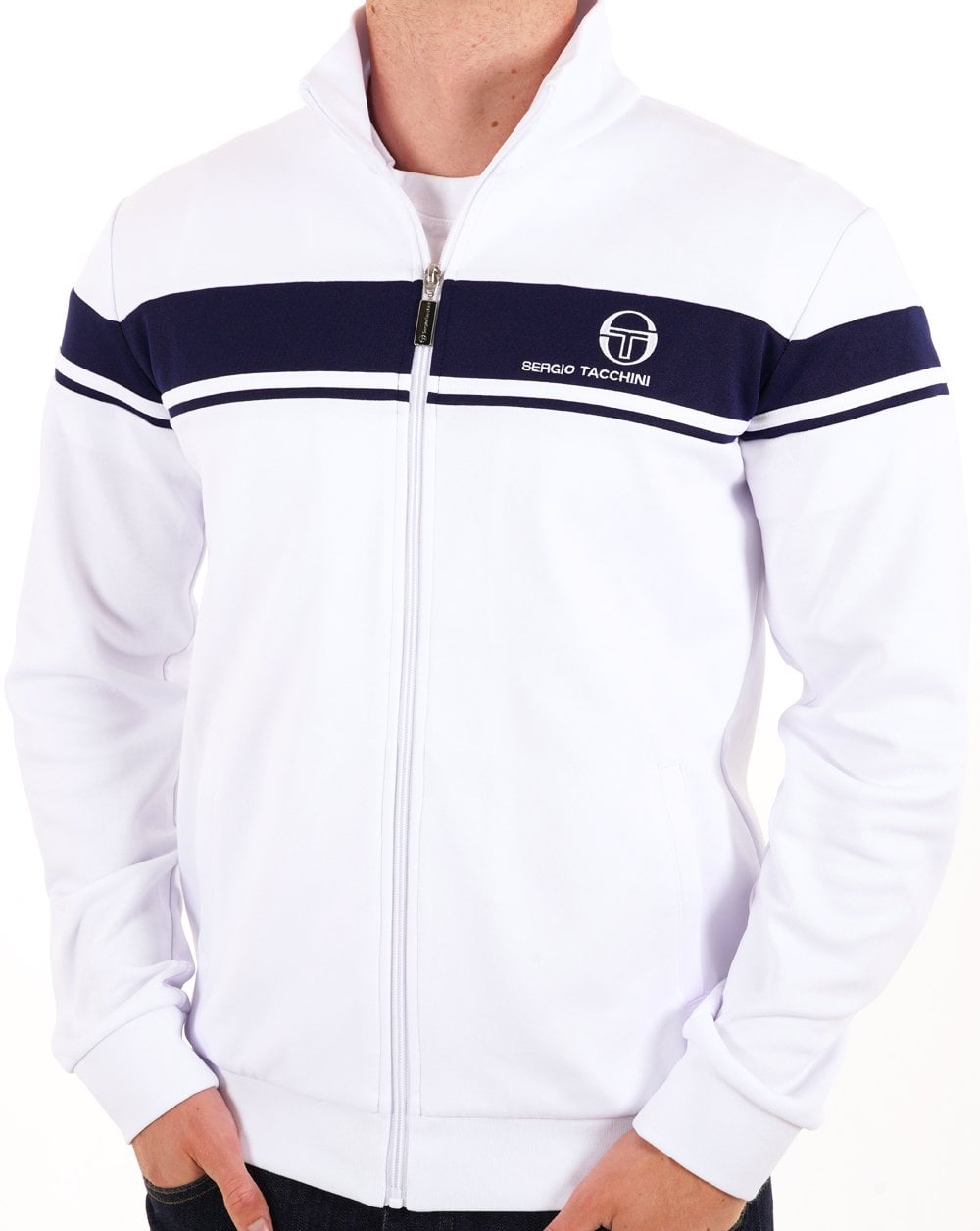 Sergio Tacchini Masters Trainingsjacke Weiß/Marineblau