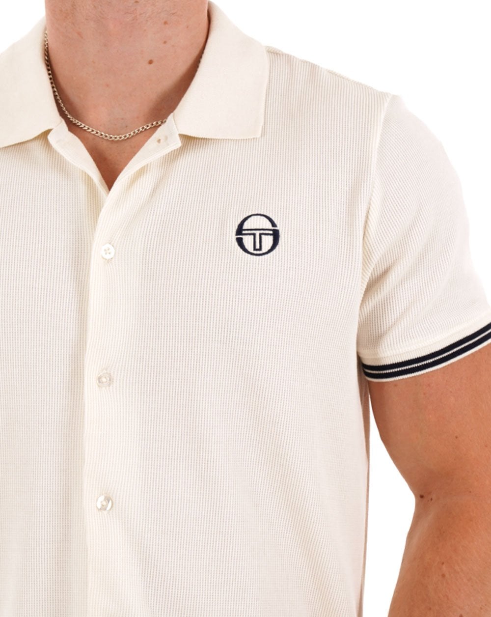 Sergio Tacchini Vollknopf-Poloshirt Gardenia