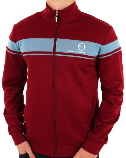 Sergio Tacchini Masters Track Top Weinrot/Himmelblau