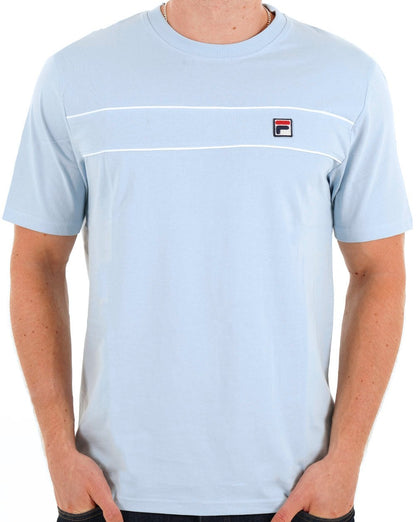 Fila Vintage Tris T-Shirt Himmelblau/Weiß