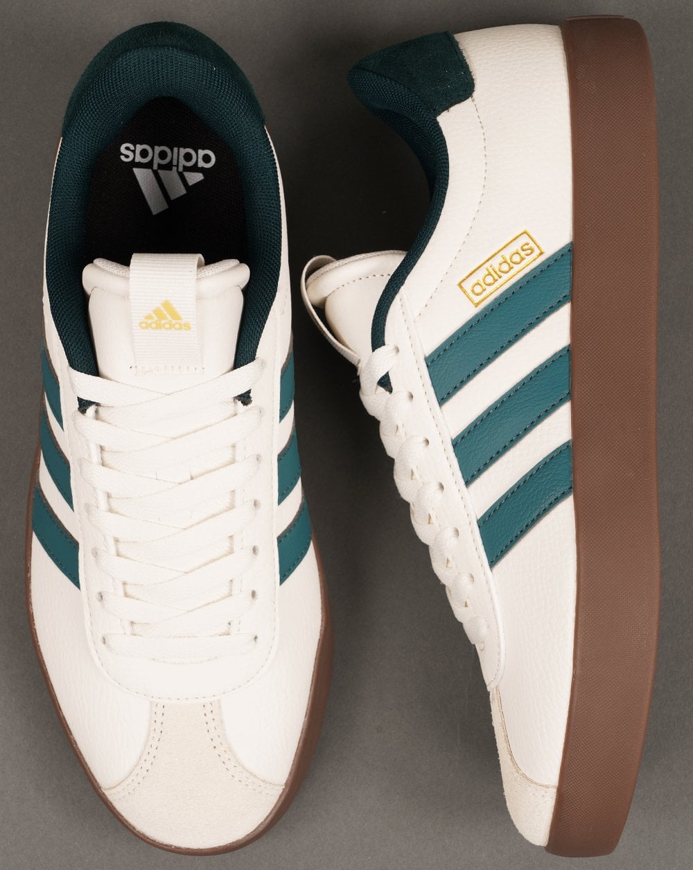 Adidas VL Court 3.0 Sneakers Weiß/Blaugrün/Gummi
