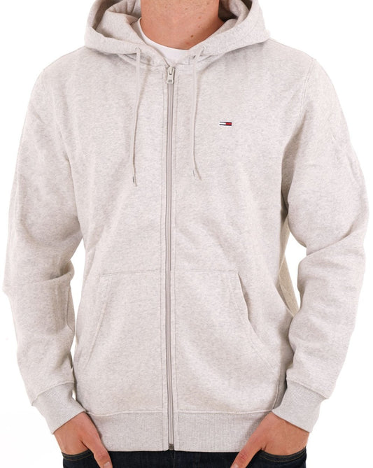 Tommy Jeans Tommy Jeans – Flag Patch FZ Hoodie – Silbergrau meliert