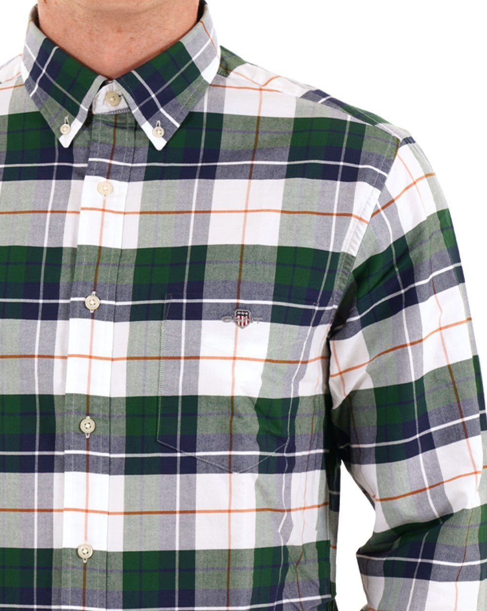 Gant Check Classic Oxford-Hemd Waldgrün
